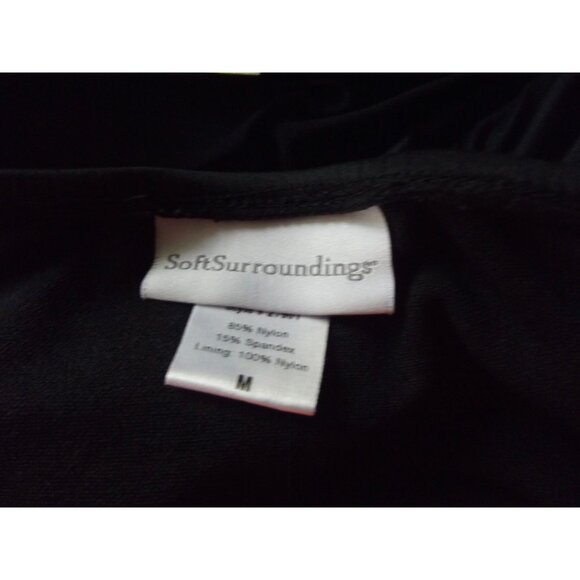 Soft Surroundings Tankini Swimsuit Womens Medium Black Built In Bra top&bottoms - Picture 11 of 12